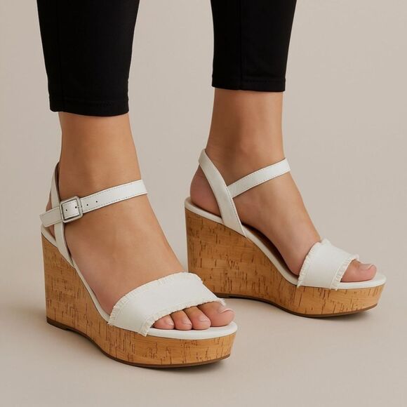 kate spade Shoes - NWOB Kate Spade New York Tomas Ruffle Leather Wedge Sandal